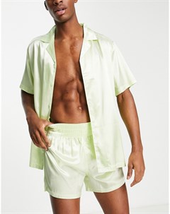 Пижамный комплект бледно зеленого цвета Asos design