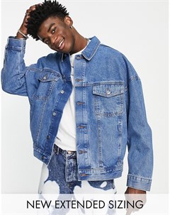 Голубая oversized джинсовая куртка Asos design