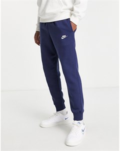 Темно синие флисовые джоггеры Club Nike