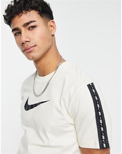 Светлая футболка с отделкой тесьмой и логотипом Repeat Pack Nike