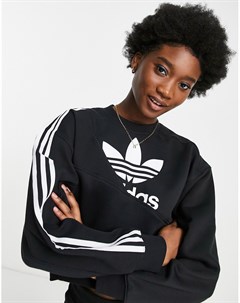 Свитшот черного цвета с большим логотипом adicolour Adidas originals
