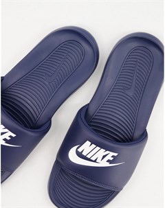 Темно синие шлепанцы Victori One Nike