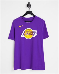 Фиолетовая футболка с символикой клуба LA Lakers NBA Nike basketball
