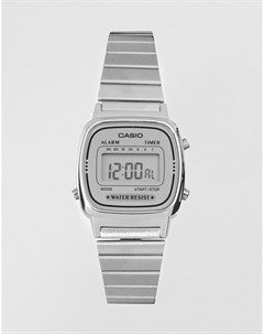 Маленькие цифровые часы серебристого цвета Casio