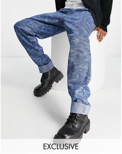 Свободные джинсы унисекс с волнистым узором Inspired 83 Reclaimed vintage