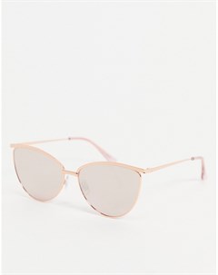 Солнцезащитные очки в оправе кошачий глаз цвета розового золота Madein.