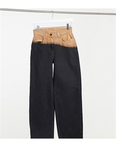 Черные широкие джинсы в стиле 90 х с эффектом деграде x014 Collusion