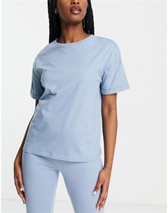 Пижамная футболка из органического хлопка голубого цвета Выбирай и Комбинируй Asos design