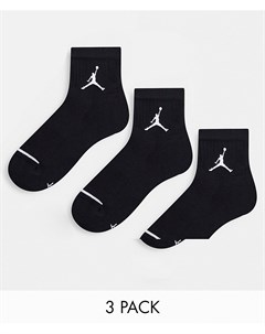 Набор из 3 пар черных носков длиной до щиколотки Jordan