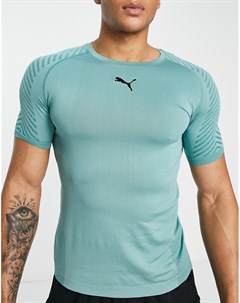Бесшовная футболка голубого цвета Training Formknit Puma