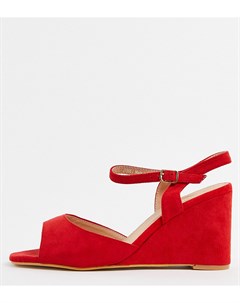 Красные босоножки на каблуке для очень широкой стопы Simply Be Extra Wide Fit Peach Simply be wide fit
