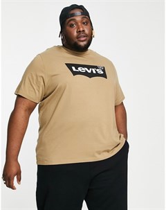 Светло коричневая футболка с логотипом в форме летучей мыши Big Tall Levi's®