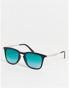Квадратные солнцезащитные очки с синими стеклами Aj morgan