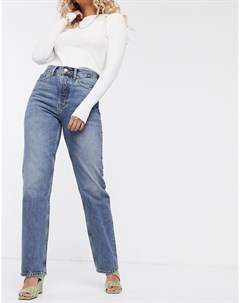 Синие джинсы из переработанного хлопка в винтажном стиле Topshop