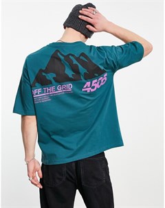 Oversized футболка с принтом гор на спине ASOS DESIGN 4505 Asos 4505