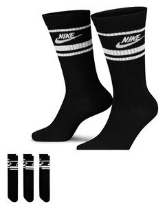 Набор из 3 пар черных белых носков Essential Nike