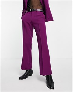Расклешенные брюки цвета баклажана Asos design