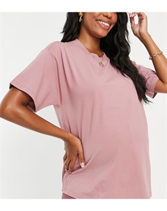 Нежно розовая свободная футболка ASOS DESIGN Maternity Asos maternity