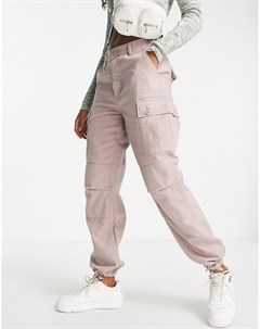 Свободные брюки карго выбеленного розового цвета Obey