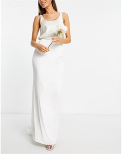 Свадебная облегающая юбка цвета слоновой кости со шлейфом от комбинируемого комплекта Bridal Выбирай Lace & beads