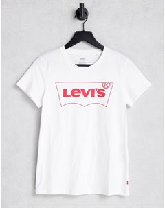 Белая футболка с логотипом в виде крыльев летучей мыши Perfect Levi's®