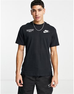 Черная футболка с принтом Authorized Personnel Nike