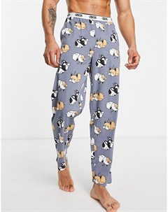 Пижамные брюки для дома с принтом мопса Asos design