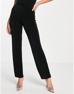 Облегающие брюки с широкими штанинами черного цвета Asos design