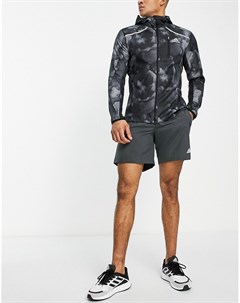 Черная куртка с принтом adidas Running Fast Marathon Adidas performance