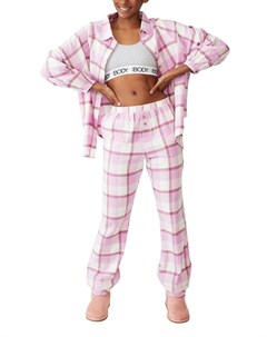 Пижамные фланелевые штаны от комплекта в розовую клетку Cotton:on
