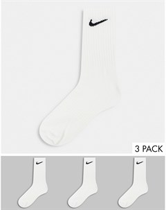Набор из 3 пар белых спортивных носков в стиле унисекс Nike training