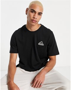 Черная футболка с нашивкой с логотипом adidas Sportstyle Feels Comfy Adidas performance