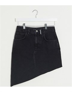 Черная джинсовая асимметричная юбка Collusion
