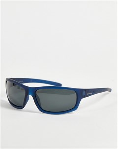 Синие солнцезащитные очки с огибающей оправой P8411 Polaroid