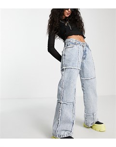 Свободные джинсы в винтажном стиле из органического смесового хлопка с дизайном в стиле пэчворк ASOS Asos petite