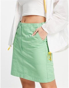Светло зеленая джинсовая мини юбка Lacoste