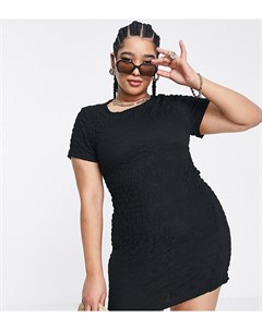 Фактурное пляжное платье мини черного цвета ASOS DESIGN Curve Asos design