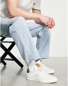 Белые кожаные кроссовки Fred perry