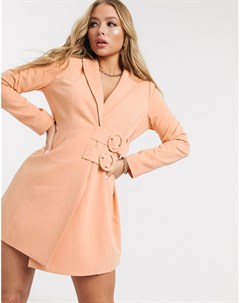 Платье пиджак персикового цвета с двумя пряжками 4th Reckless 4th & reckless