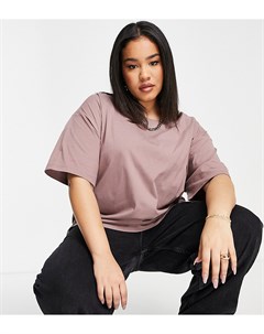 Oversized футболка палевого цвета ASOS DESIGN Curve Ultimate Asos curve