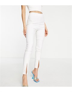 Белые брюки с разрезами спереди от комплекта Vesper petite