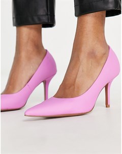 Розовые туфли лодочки на среднем каблуке Salary Asos design