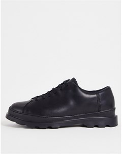 Черные кожаные туфли на массивной подошве со шнуровкой Camper