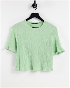 Зеленая футболка из фактурного материала Vero moda