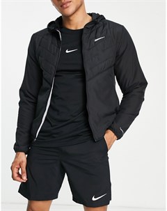 Черная куртка из водонепроницаемого материала Therma FIT Nike running