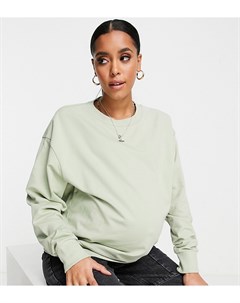 Шалфейно зеленый oversized свитшот ASOS DESIGN Maternity Asos maternity