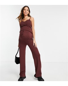 Широкие трикотажные брюки коричневого цвета от комплекта Maternity Asos design