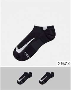 Набор из 2 пар черных невидимых носков унисекс Nike running