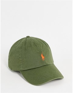 Оливково зеленая кепка с логотипом с игроком поло Polo ralph lauren