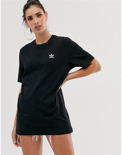 Черная футболка с небольшим логотипом Essential Adidas originals